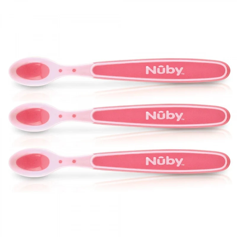 Cucchiaini Termosensibili Nuby Hot Safe Rosa 3pz