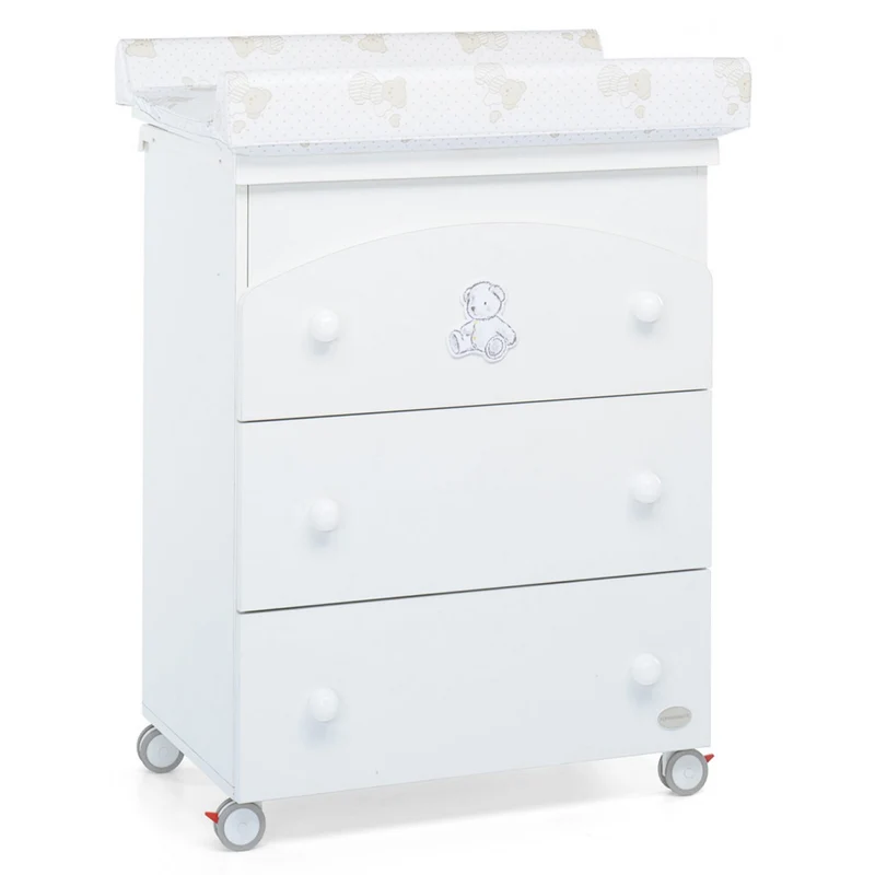 Cassettiera Fasciatoio Foppapedretti Peluche Bianco