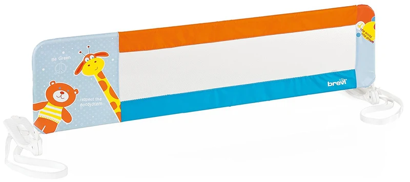 Barriera Letto Brevi Split System 150 Cm Celeste Arancione Giraffa