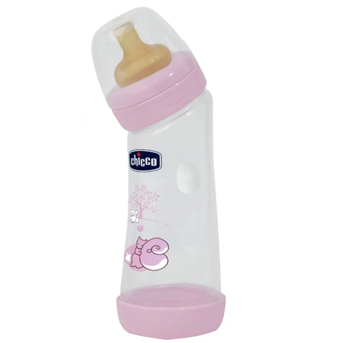 Biberon Angolato Chicco Girl 250 Ml Tettarella In Caucciã¹