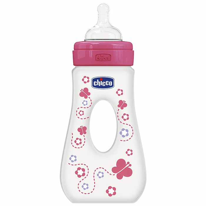 Biberon Passeggio Chicco Girl 240 Ml Tettarella In Silicone