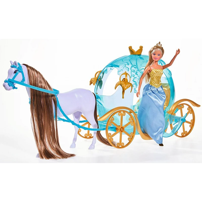 Bambola Simba Steffi Love Principessa Con Carrozza Azzurra