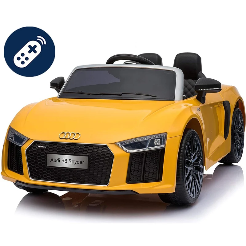 Auto Elettrica Lamas Toys Audi R8 Spyder Giallo Con Telecomando