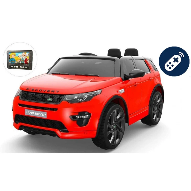 Macchinina Elettrica Lamas Toys Land Rover Discovery Rosso Con Telecomando E Display