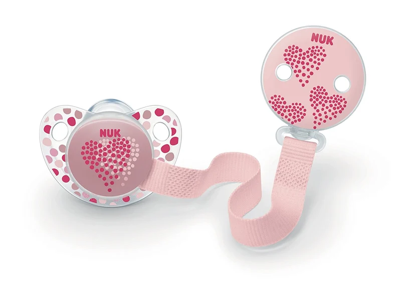 Set Succhietto Nuk Trendline Rosa + Catenella
