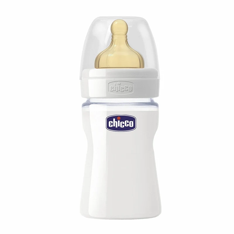 Biberon Benessere In Vetro Chicco 150ml Flusso Normale Caucciã¹