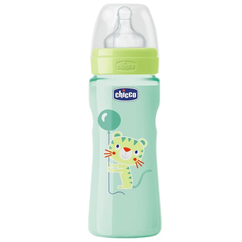 Biberon Benessere Chicco 330ml Flusso Veloce 4m+ Silicone Verde