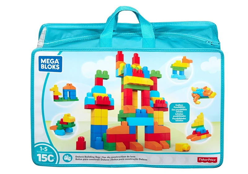 Mattoncini Mega Bloks First Builders Deluxe 150 Pezzi Con Sacca