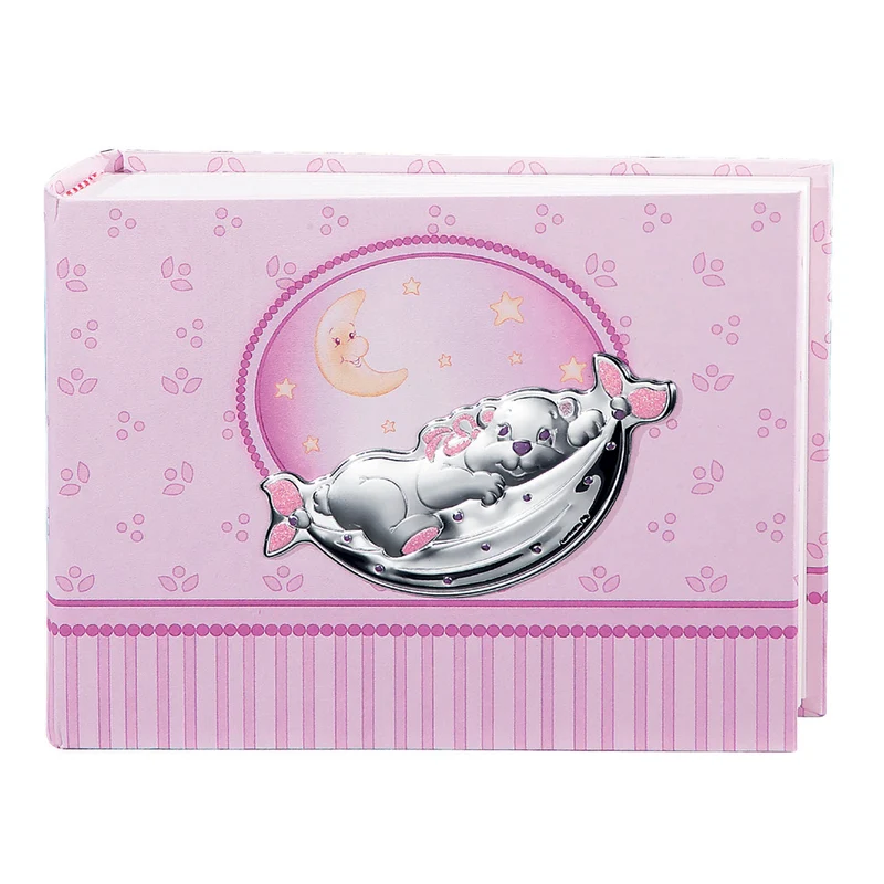Album Nascita Innocenti Argenti Les Petits Orsetto 15x20 Rosa
