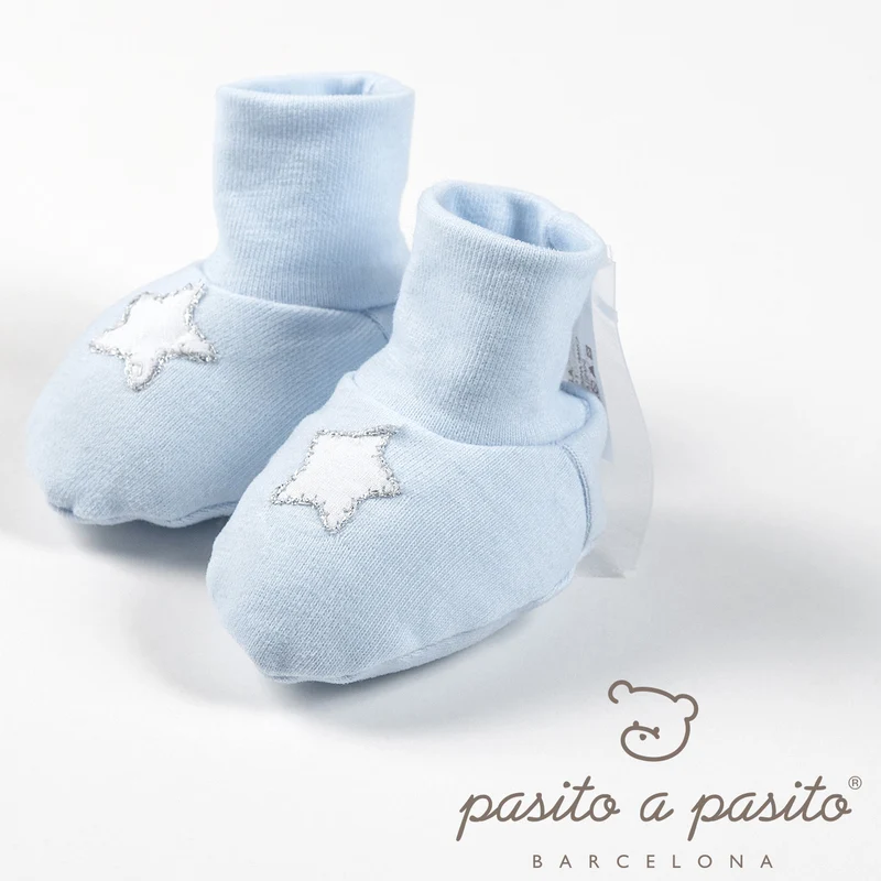 Babbucce Pasito A Pasito Bebe Etoile Celeste 0m Outlet Unico Pezzo Senza Confezione