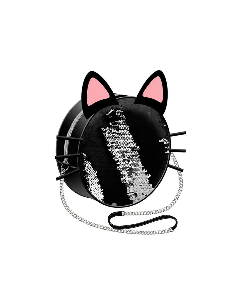 Oh My Pop - Borsa Rotonda Wow Gatto Con Paillettes