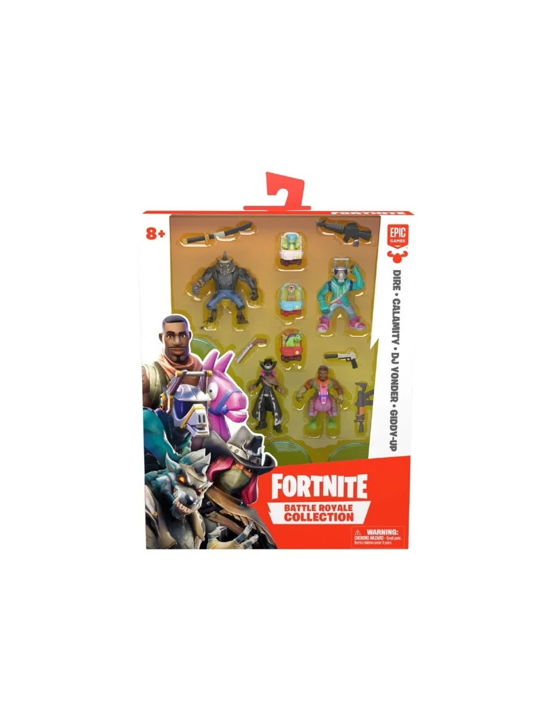 Fortnite - Confezione 4 Personaggi Dire - Calamity - Dj Yonder - Giddy-Up