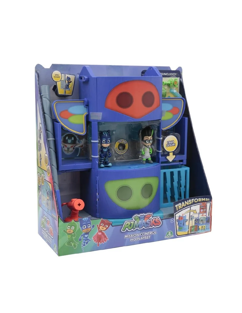Pj Masks - Playset Quartier Generale Trasformabile Con Luci E Suoni