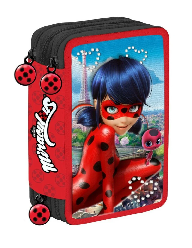 Miraculous Astuccio Organizzato 3 Zip