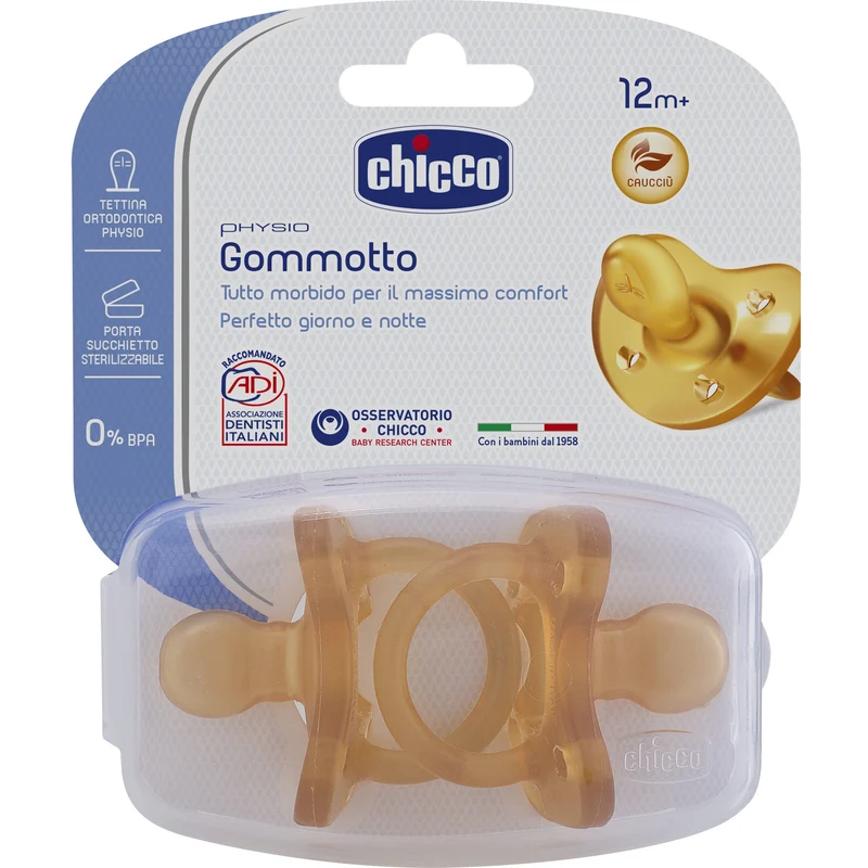 Gommotto Chicco Physio Caucciã¹ 12m+ 2pz Con Custodia