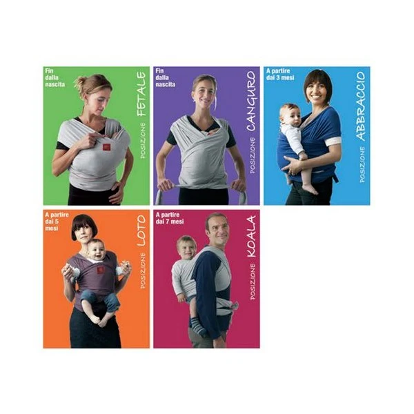 Fascia Porta Bebã¨ Quaranta Settimane Babywrap Verde