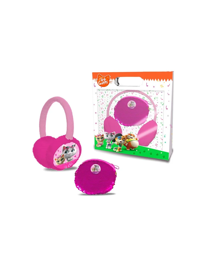 44 Gatti - Set Paraorecchie E Portamonete Con Paillettes