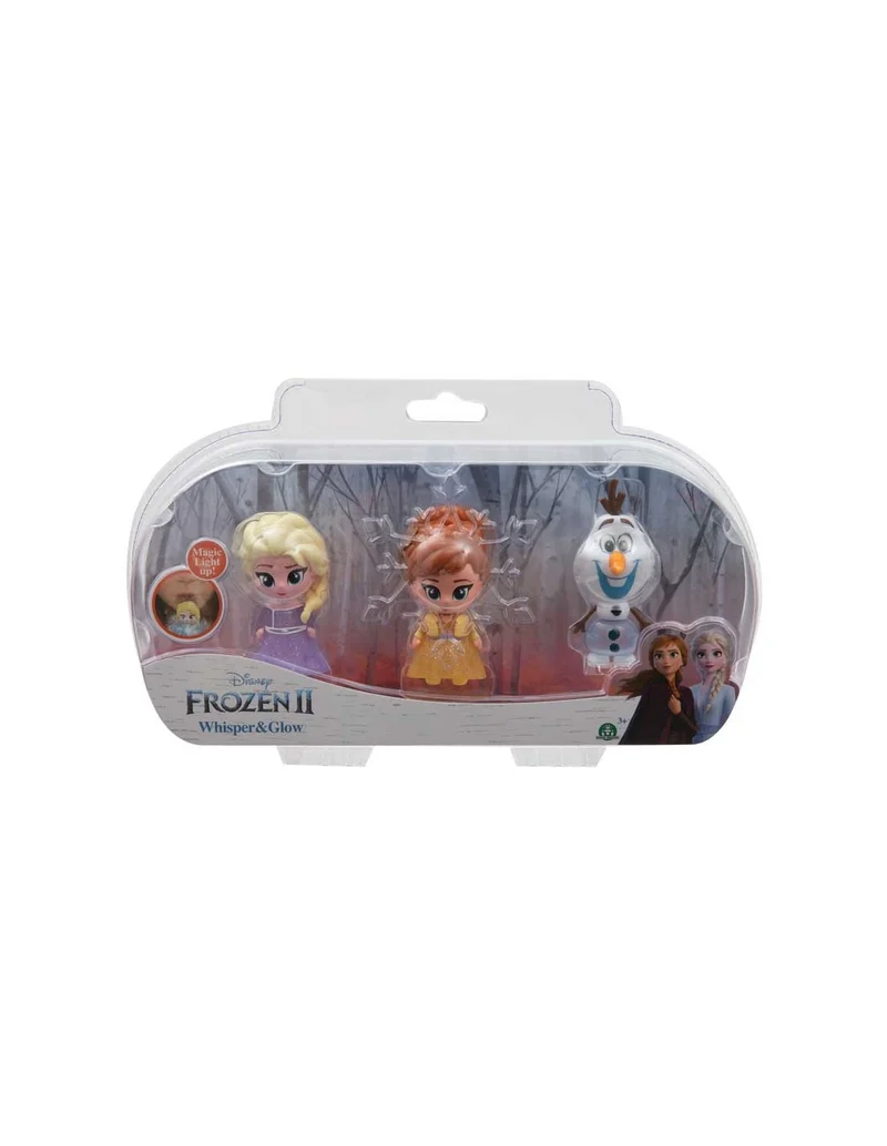 Frozen 2 - 3 Personaggi Elsa Anna E Olaf Whisper E Glow