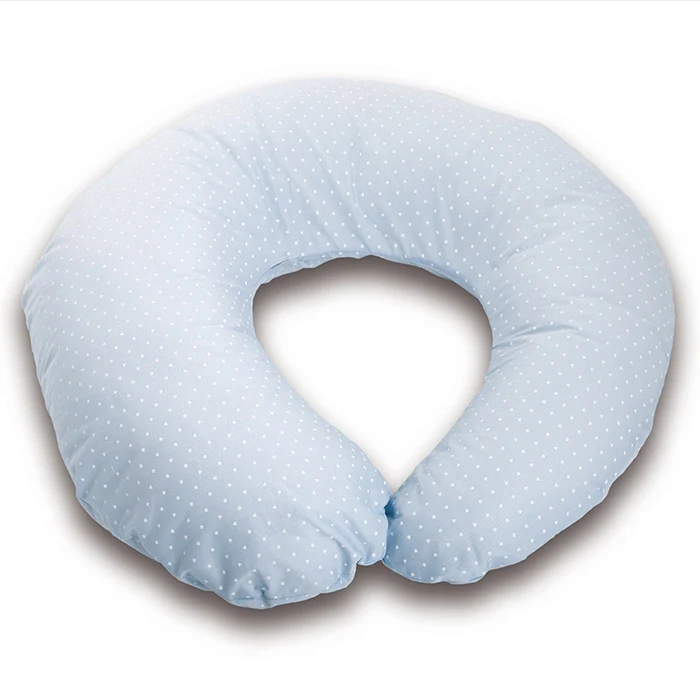 Cuscino Allattamento Billo E Pallina Piquet Celeste Pois