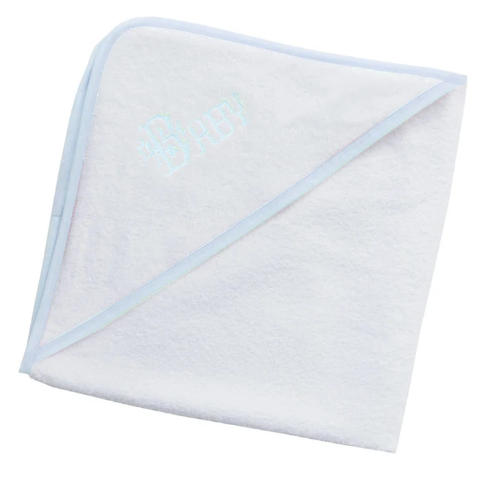 Accappatoio Neonato Spugna Noibel Baby Bianco Cielo