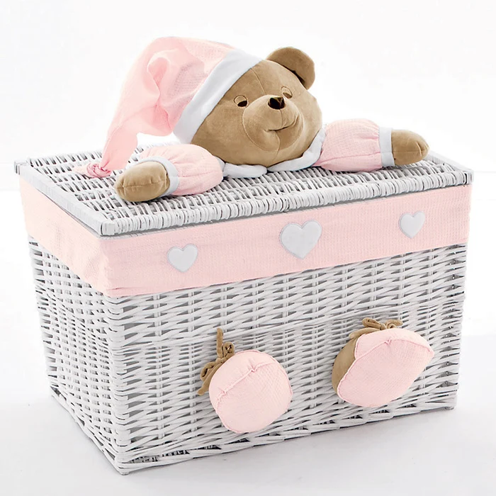 Baule Nanan Grande Puccio Bianco Rosa