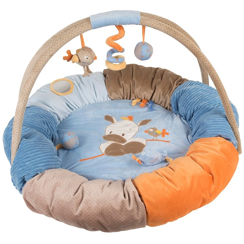 Tappeto Con Palestrina Nattou Pouf Arthur & Louis Zebra