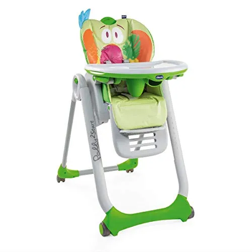 Chicco Polly 2 Start Seggiolone Con 4 Route, Compatto, Reclinabile 0+ Mesi, Parrot