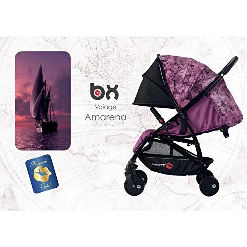 Passeggino Baciuzzi Bx Voiage Amarena Linea Gold Nuovi Colori,Passeggino Super Leggero, Chiusura Lampo, Traspirante Full Optional