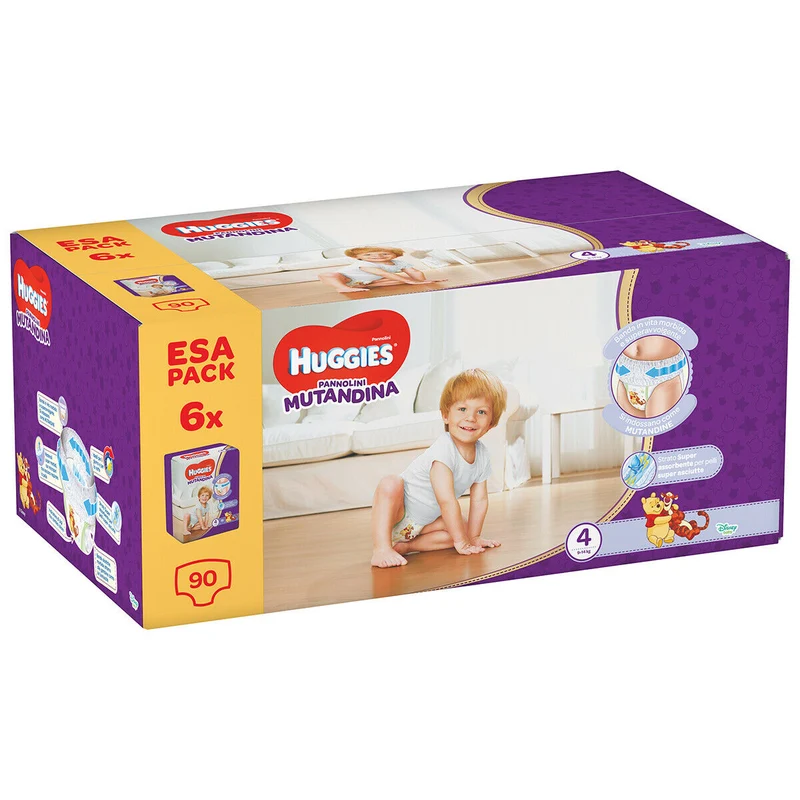 Huggies Pannolini A Mutandina Taglia 4 (9-14 Kg) 90 Pz