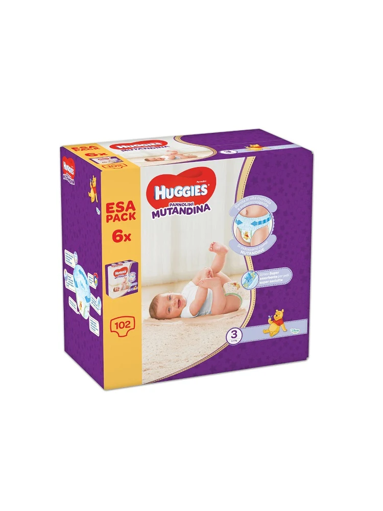 Huggies Pannolini A Mutandina Taglia 3 (6-11 Kg) 102 Pz