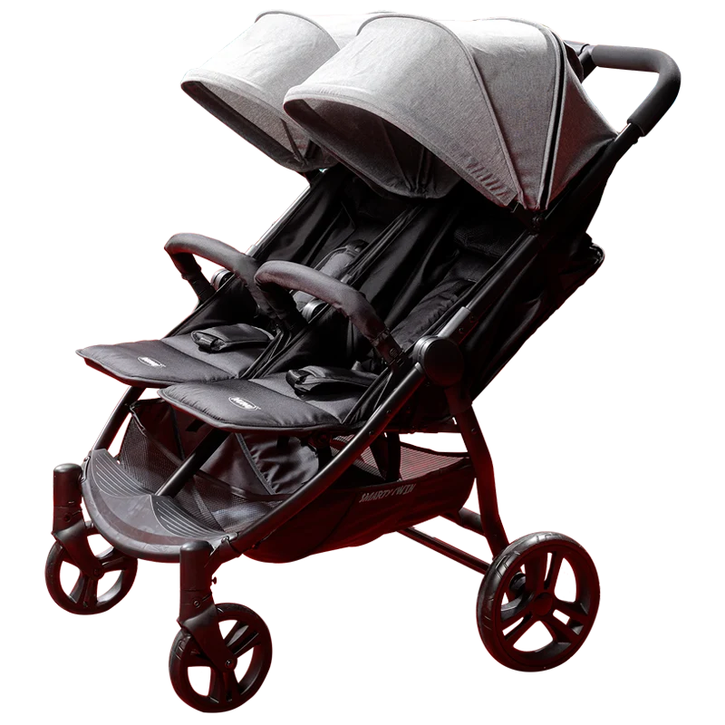 Nunu Passeggino Gemellare Smarty Twin Grigio