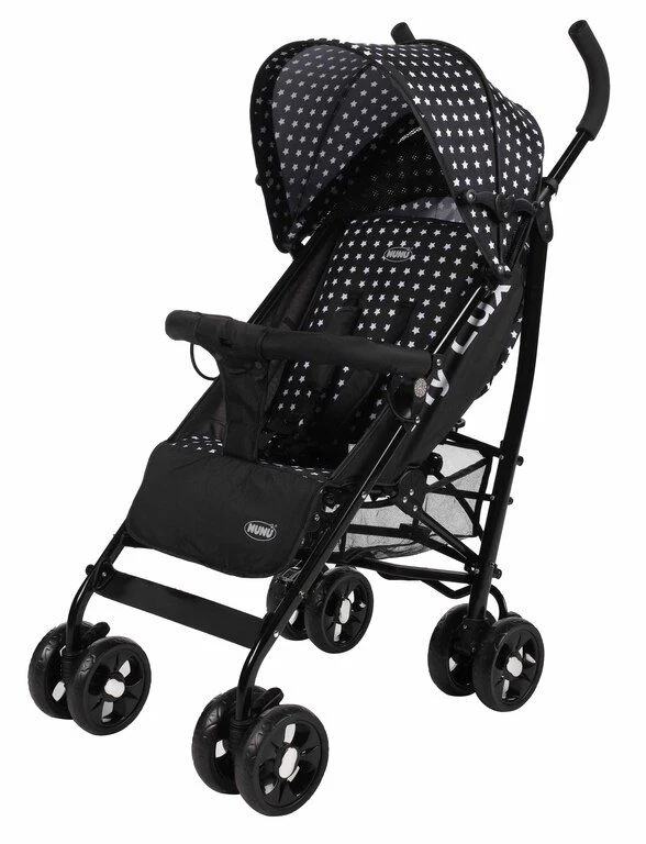 Nunu Passeggino Fly Lux Nero Stelle Con Borsa