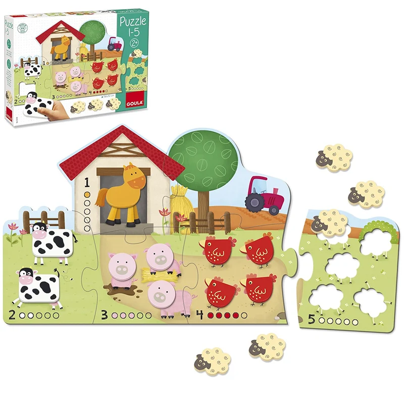 Puzzle Goula Impara A Contare Con La Fattoria